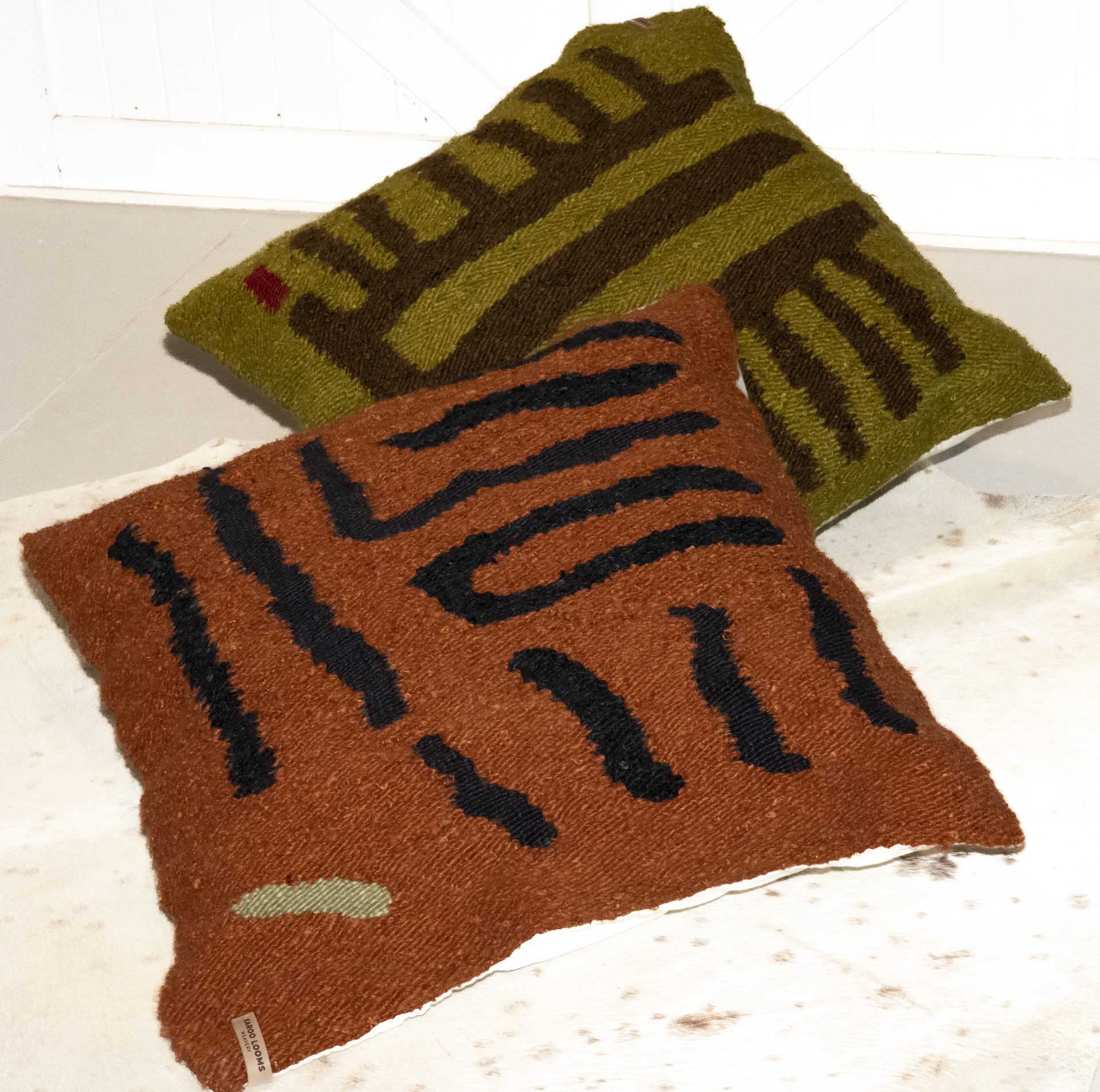Tier and Tandjies #1 and #2 cushions